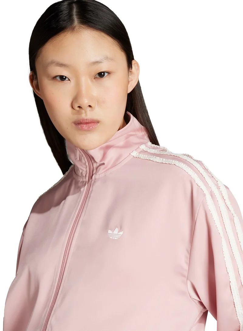 adidas Originals 3-Stripe Satin Firebird Ruffle Track Top