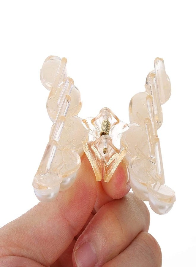 ANNACREATIONS 5 Pcs Korean Fashionable Fancy Stylish Large Big Pearl Hair Claw Clips Long Hair Jaw Clips Clutches Barrettes Hair Accessories for Women and Girls - Image 3