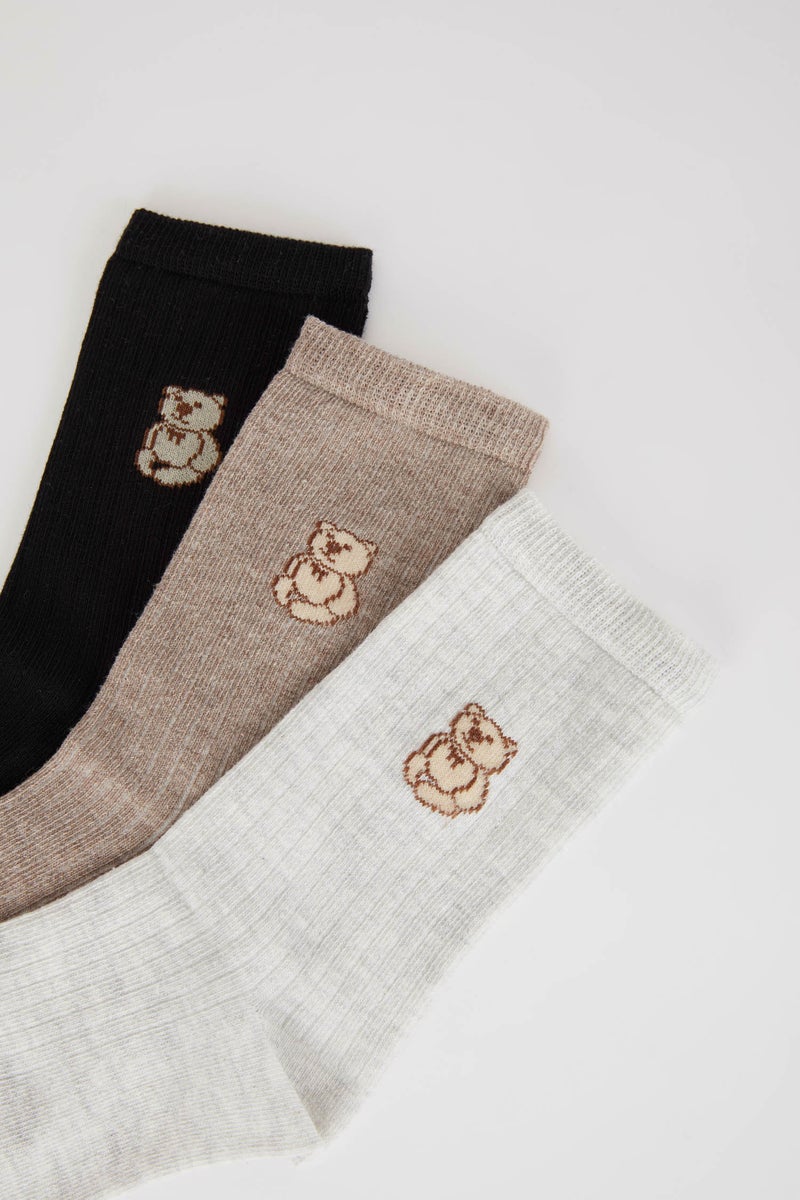 DeFacto Multicolour Woman Woman 3 piece Long Socks Casual - Image 5