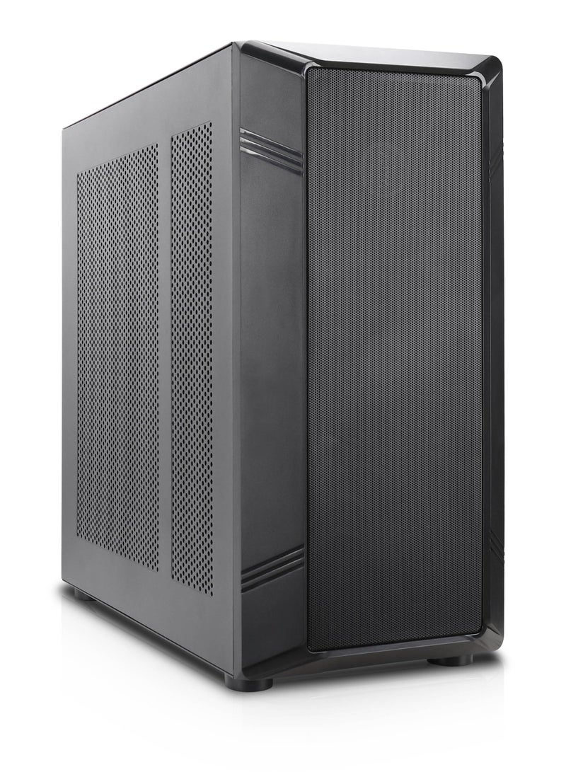 Rosewill Helium NAS Black ATX Mid Tower Computer Case, Mesh Panel, 4X 140mm PWM Fan, Ideal for DIY NAS, Media Servers, or Small Business Applications - Image 1