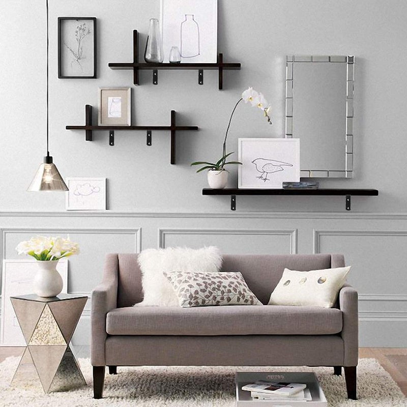 Metalick Wall Bracket L Shape with Screws Set of 6 Wall Floating Shelf Bracket Iron Shelf Brackets Metal Shelf Bracket Modern Shelf Bracket 4 x 4 - Image 4