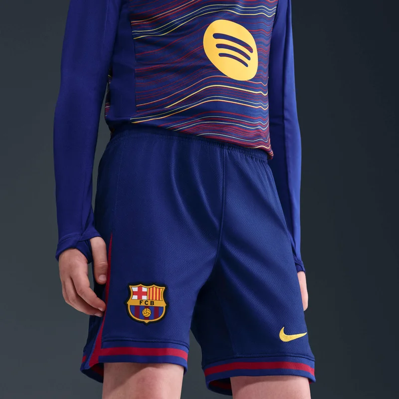 Nike Kids' FC Barcelona 25/26 Home Replica Football Shorts