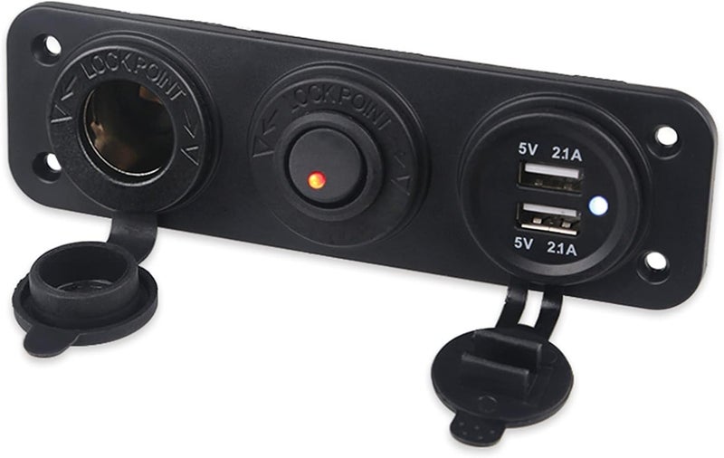 Wivplex 5V 4.2A Car Dual USB Charger with Switch - Image 1