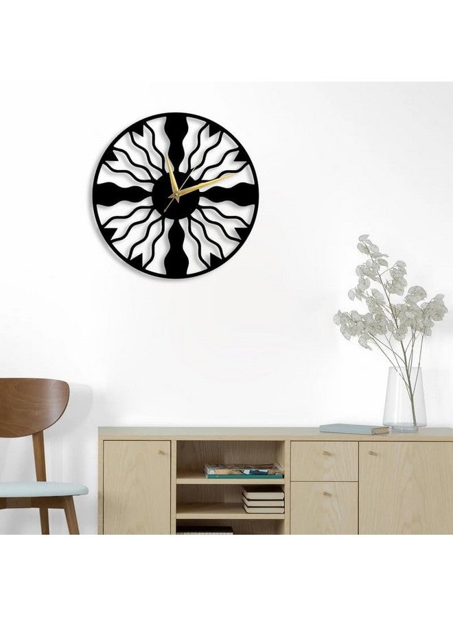 Cartvilla Cartvilla Stylish Silent Metal Wall Clock for Living Room, Fancy Antique Modern Big Hanging Decorative Analog Wall Clock Black (40 CM) DA-72 - Image 4