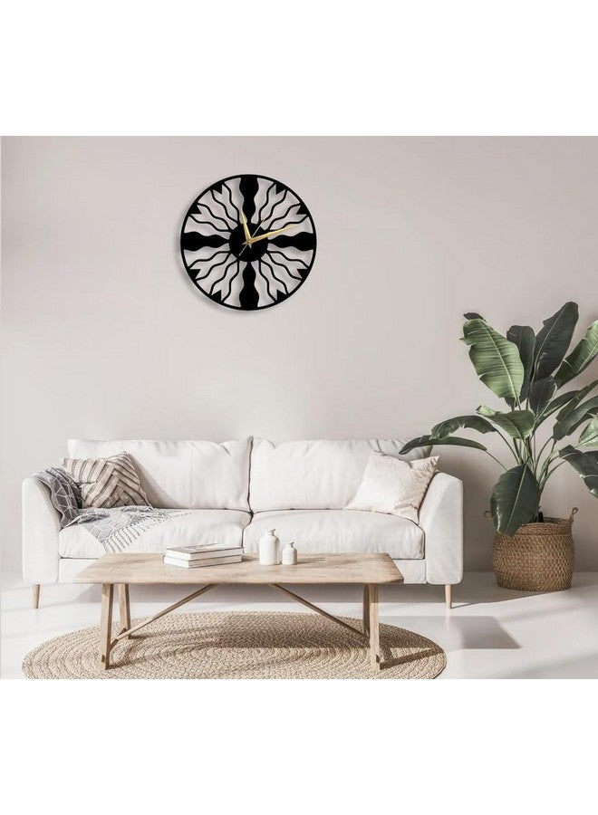 Cartvilla Cartvilla Stylish Silent Metal Wall Clock for Living Room, Fancy Antique Modern Big Hanging Decorative Analog Wall Clock Black (40 CM) DA-72 - Image 5