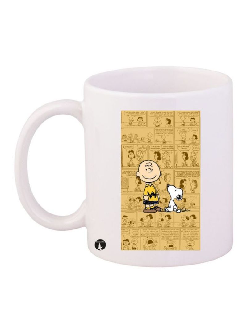 RKN Printed Mug White/Brown/Yellow 11onuse