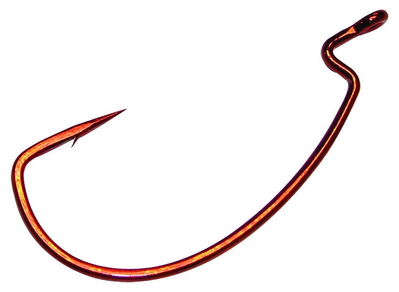 Gamakatsu 25 Pack EWG Offset Worm Hook (Red, 3/0), One Size (58313-25) - Image 4