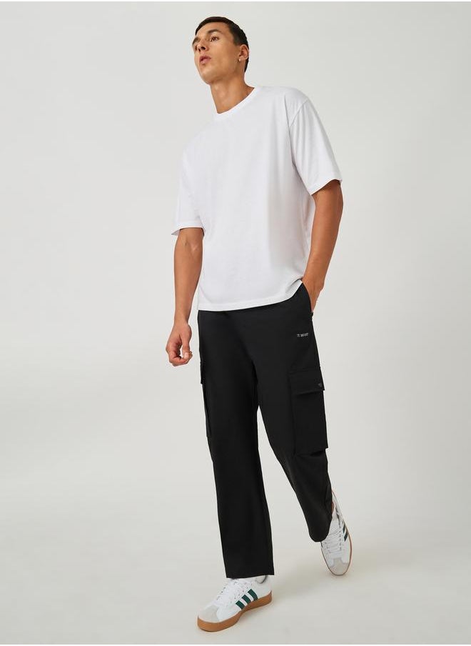 Fort Collins Solid Drawstring Waist Straight Leg Cargo Pants  - Image 2
