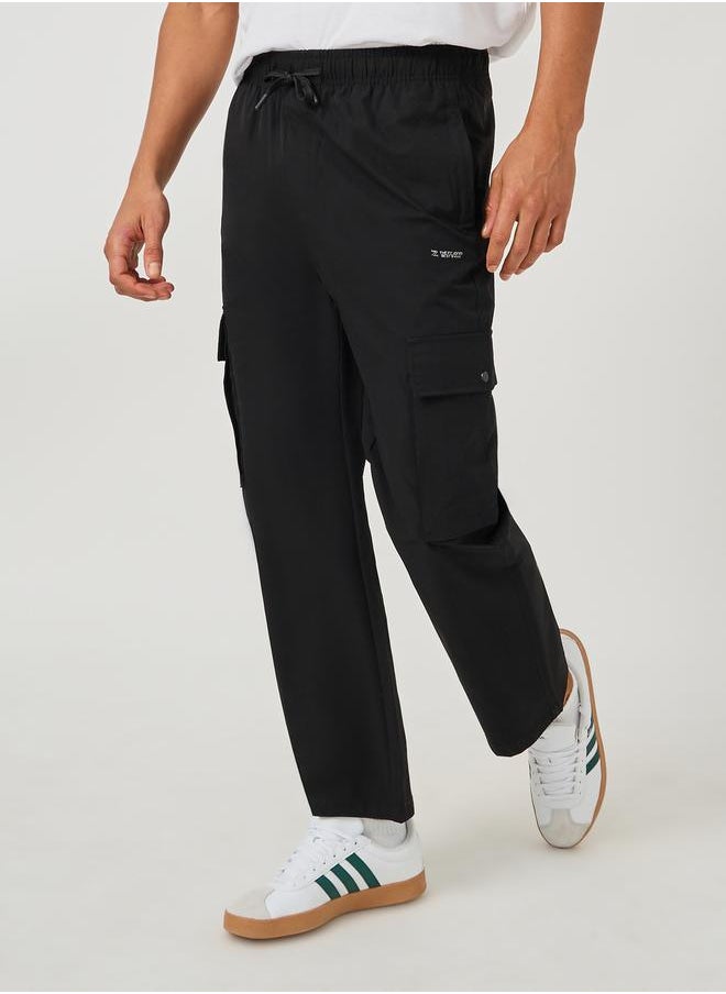 Fort Collins Solid Drawstring Waist Straight Leg Cargo Pants  - Image 1