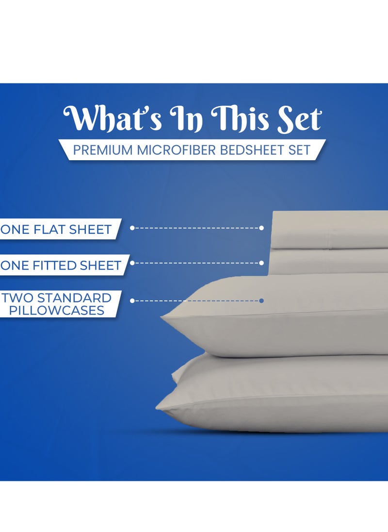 Infinitee Xclusives - Premium Beige Queen Sheets Set - 1800 TC Series 4 Piece Bed Sheets - Soft Brushed Microfiber Fabric - 16 Inches Deep Pockets Sheets Wrinkle Free & Fade Resistant by Infinitee Xclusives - Image 1