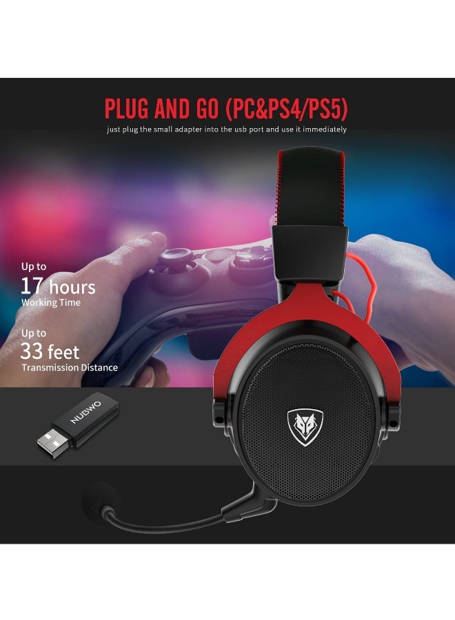 نوبو سماعة رأس لاسلكية G07 بلوتوث 2.4 جيجا هرتز للألعاب لـ PS4/PS5/XOne/XSeries/NSwitch/PC - Image 3