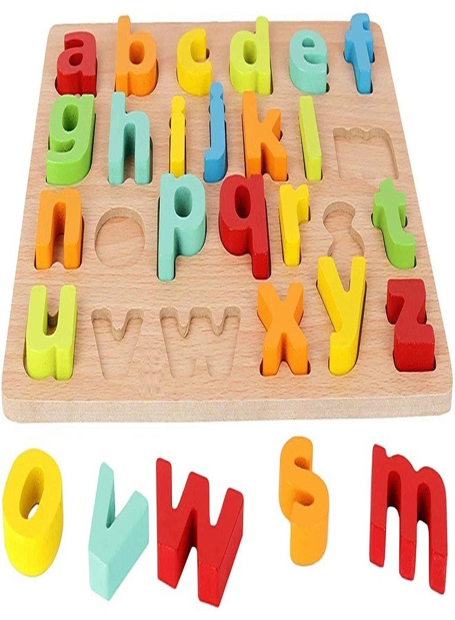 AUTHFORT New Educational Wooden Alphabets and Number Board for Kids (Small Letters) - Image 4