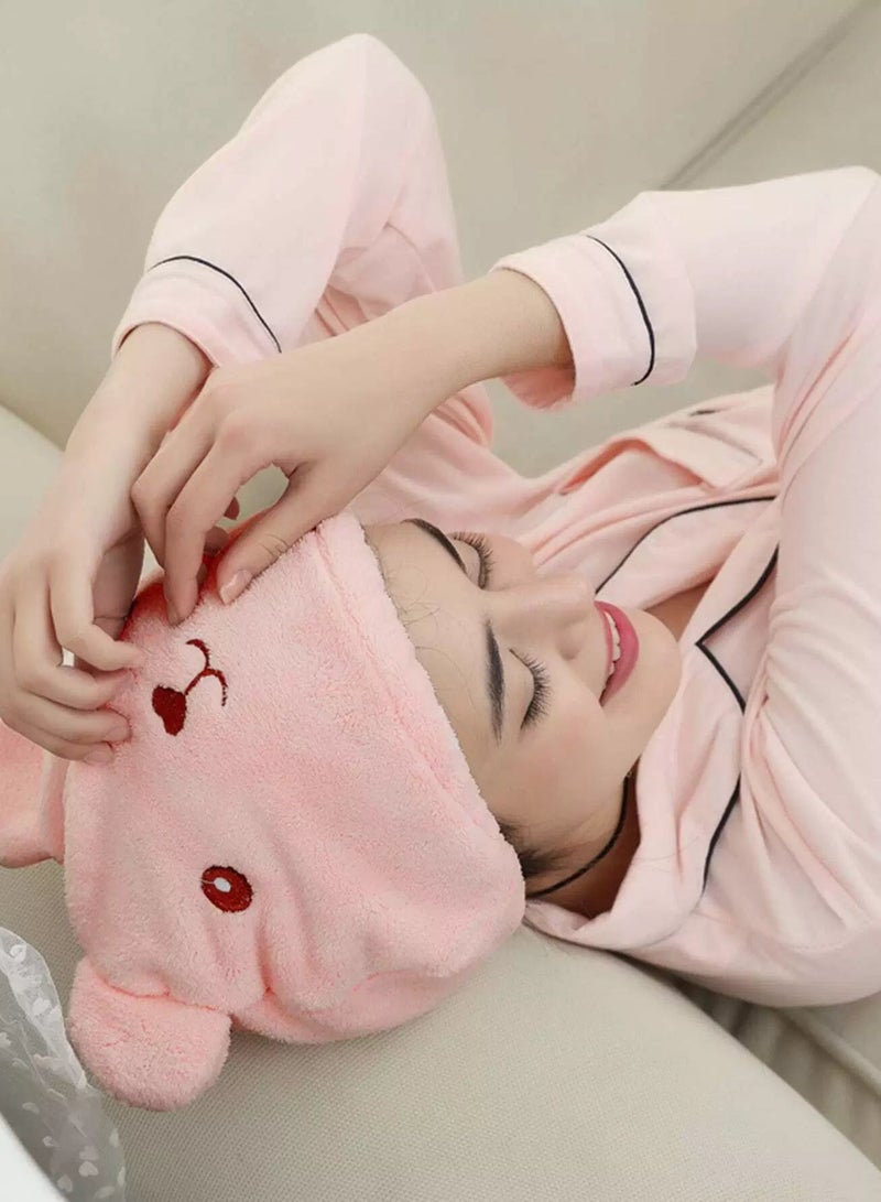 1pc Plush TeddyBear Graphic Hair Drying Cap - Image 4
