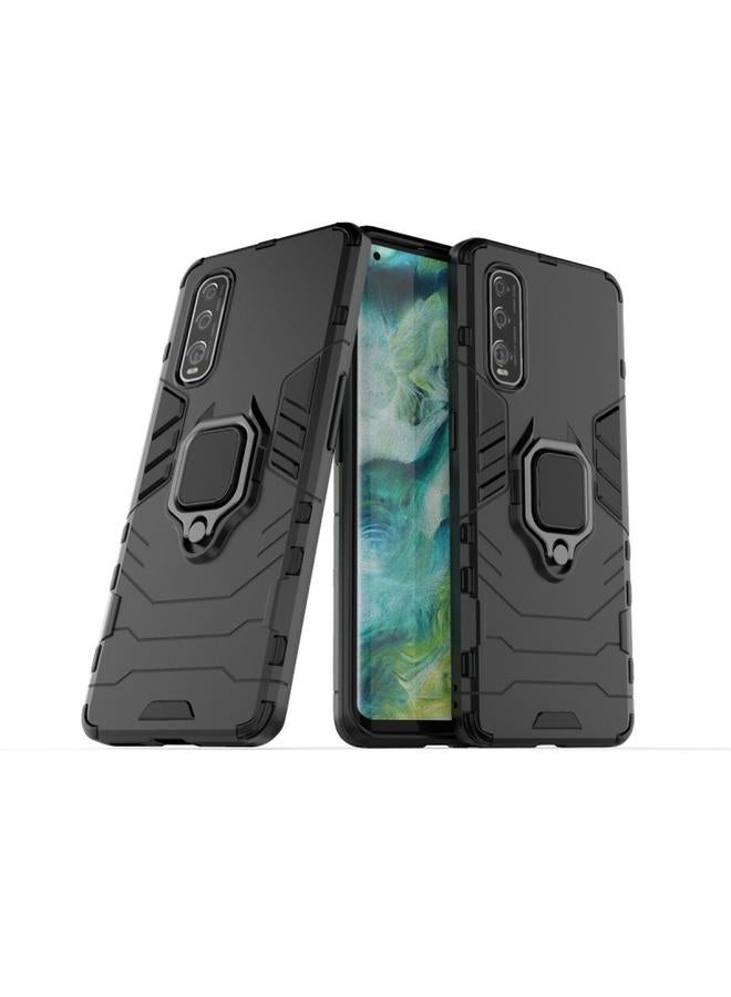 S-TOP Case For OPPO FIND X2 Shockproof PC + TPU Protective Case with Magnetic Ring Holder - Image 1