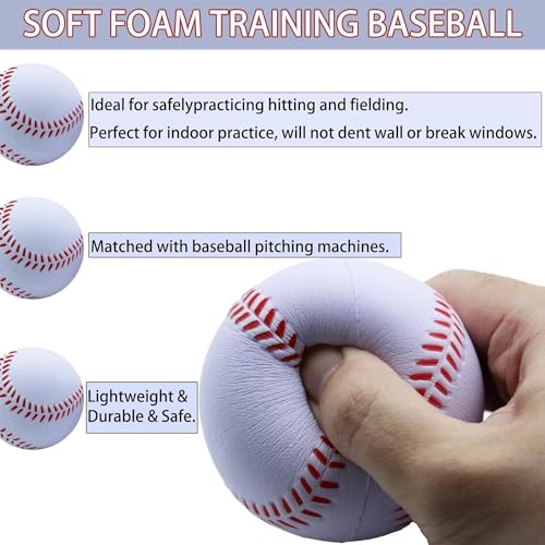 Magicorange Foam Baseballs, 20 Pack Practice Training Baseballs Unmarked Baseball Soft Toss, Batting, Fielding, Hitting, Pitching (Colorful) - Image 3