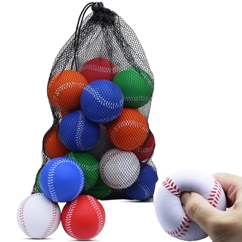 Magicorange Foam Baseballs, 20 Pack Practice Training Baseballs Unmarked Baseball Soft Toss, Batting, Fielding, Hitting, Pitching (Colorful) - Image 1