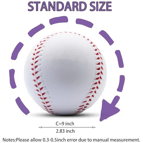 Magicorange Foam Baseballs, 20 Pack Practice Training Baseballs Unmarked Baseball Soft Toss, Batting, Fielding, Hitting, Pitching (Colorful) - Image 2