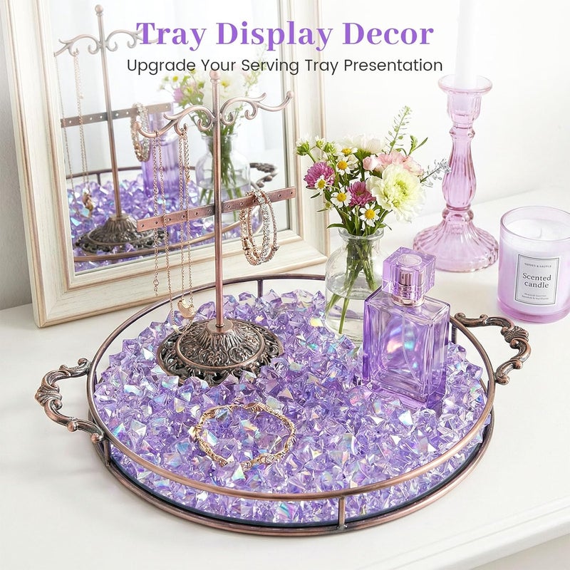 DomeStar 150PCS Purple Fake Ice, Vase Fillers Sparkling Plastic Gems Purple Acrylic Crushed Ice Wedding Party Decoration Table Scatter Display - Image 5
