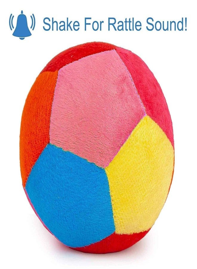 DearJoy Baby Soft Ball Toy Figure with Rattle Sound - Multicolour - Image 2