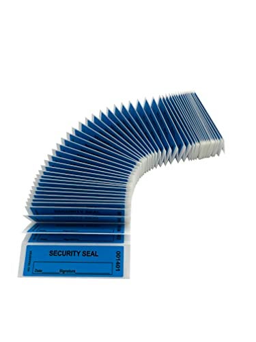 US PACK SMART 1"x3.35" Blue Non-Transfer Tamper-Evident Security Void Stickers/Labels/Seals with Sequential Numbers, Writable, Fan Folded for Convenience | 100-Pack - Image 4