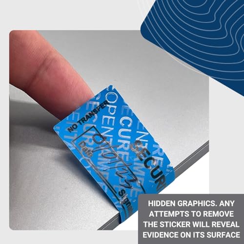 US PACK SMART 1"x3.35" Blue Non-Transfer Tamper-Evident Security Void Stickers/Labels/Seals with Sequential Numbers, Writable, Fan Folded for Convenience | 100-Pack - Image 3