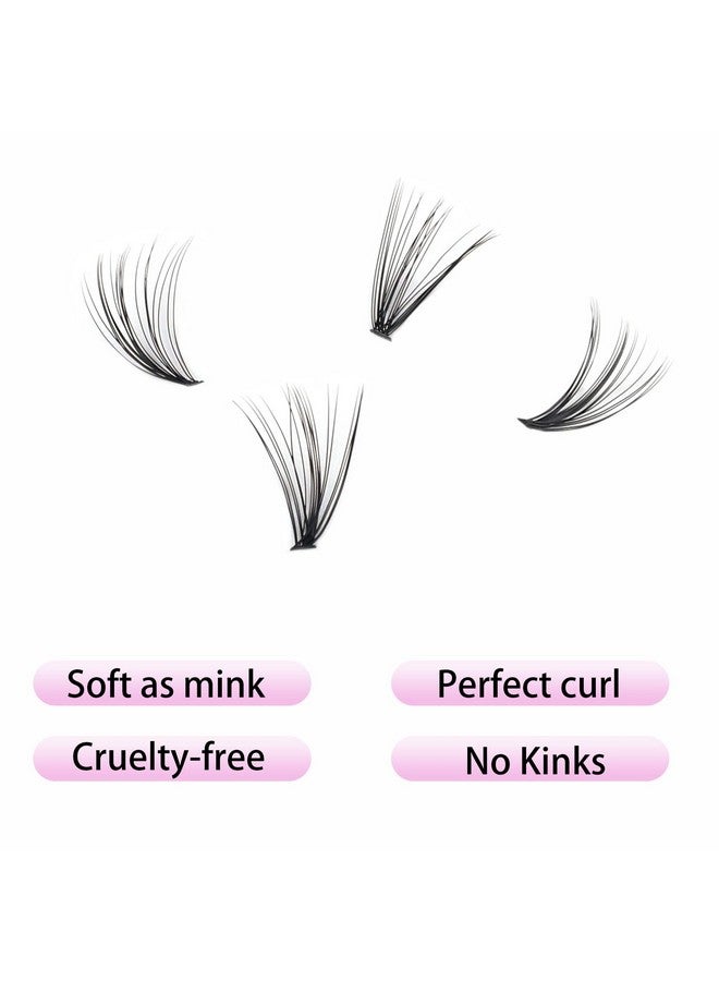 LAUBESS Individual Lashes 240Pcs Diy Eyelash Extension 20D C Curl Cluster Lashes Natural Look Long Individual Lash Extensions Volume Lash Cluster Eyelashes (20D0.07C916Mm) - Image 5