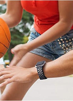 NIBEMINENT Replacement Band For Apple Watch Nike+ 42-44mm Black/Grey  - Image 3