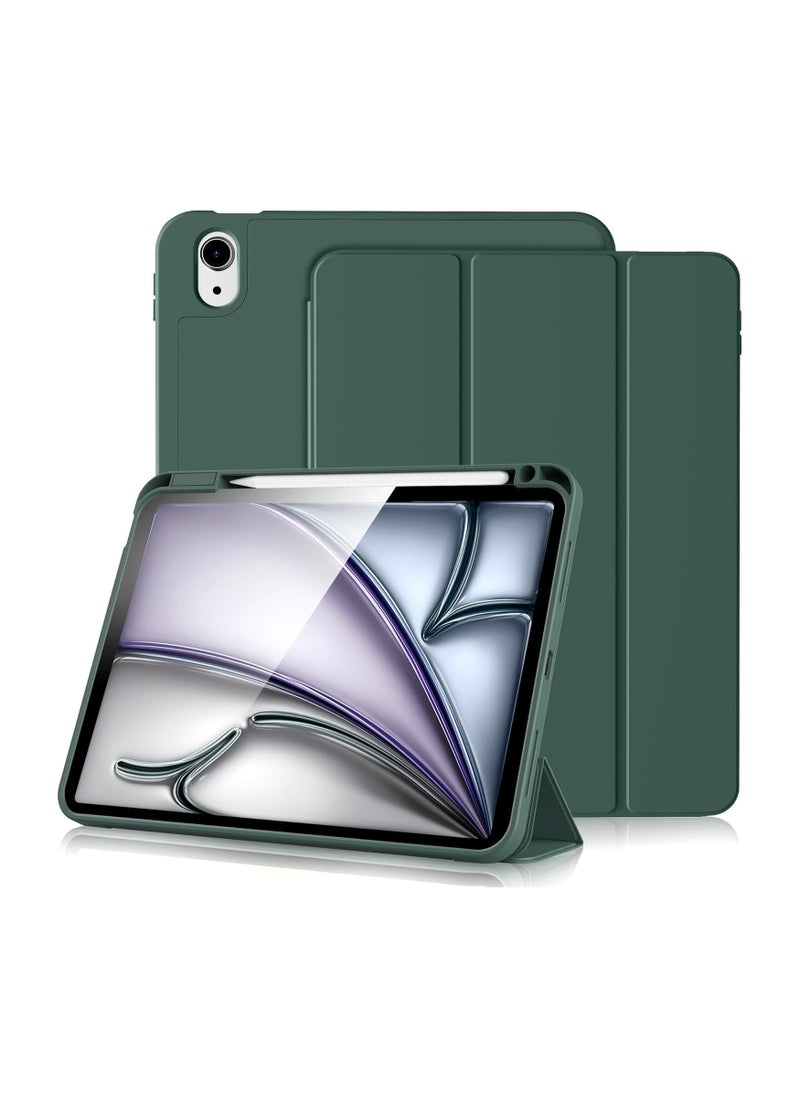 ماركة غير محددة - iPad الجيل العاشر Air 5 2022 / Air 4، غطاء ذكي مقاس 10.9 بوصة مع حامل (2022/2020) مع حامل أقلام، غطاء ذكي قابل للقفل/تشغيل الشاشة التلقائي/معرف اللمس، غطاء مع تشغيل/نوم تلقائي، أخضر فاتح - Image 1