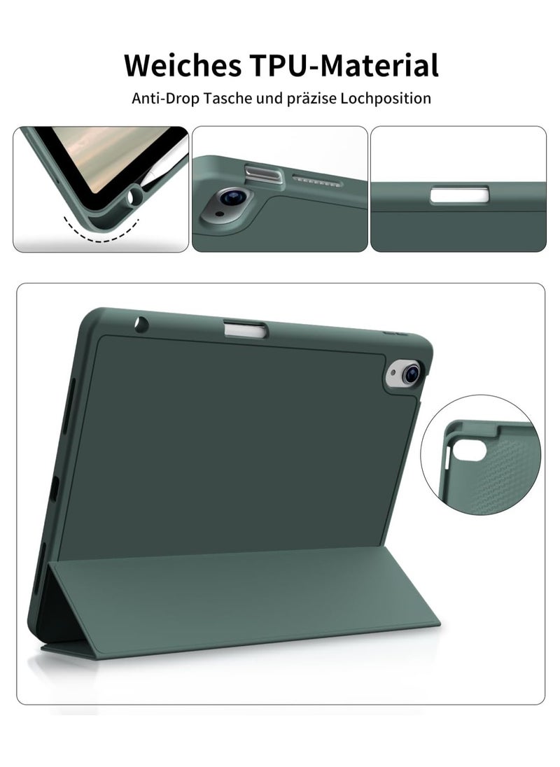 ماركة غير محددة - iPad الجيل العاشر Air 5 2022 / Air 4، غطاء ذكي مقاس 10.9 بوصة مع حامل (2022/2020) مع حامل أقلام، غطاء ذكي قابل للقفل/تشغيل الشاشة التلقائي/معرف اللمس، غطاء مع تشغيل/نوم تلقائي، أخضر فاتح - Image 1