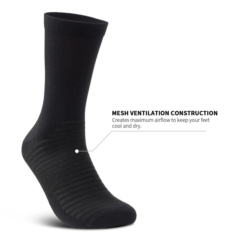 PAPLUS Compression Athletic Crew Socks (6 Pairs) for Men & Women - Image 4
