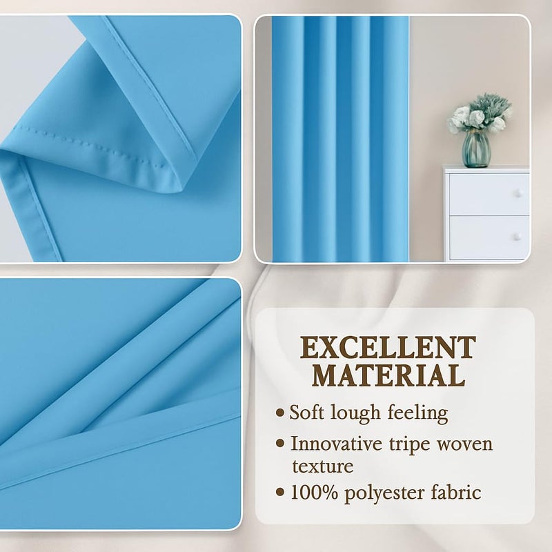 Amali Regal Dimout curtains with 16 Grommets in 2 panels Size (W132 x L 274cm) for living room Decor or bedroom window noise reduction and light blocking - Image 5