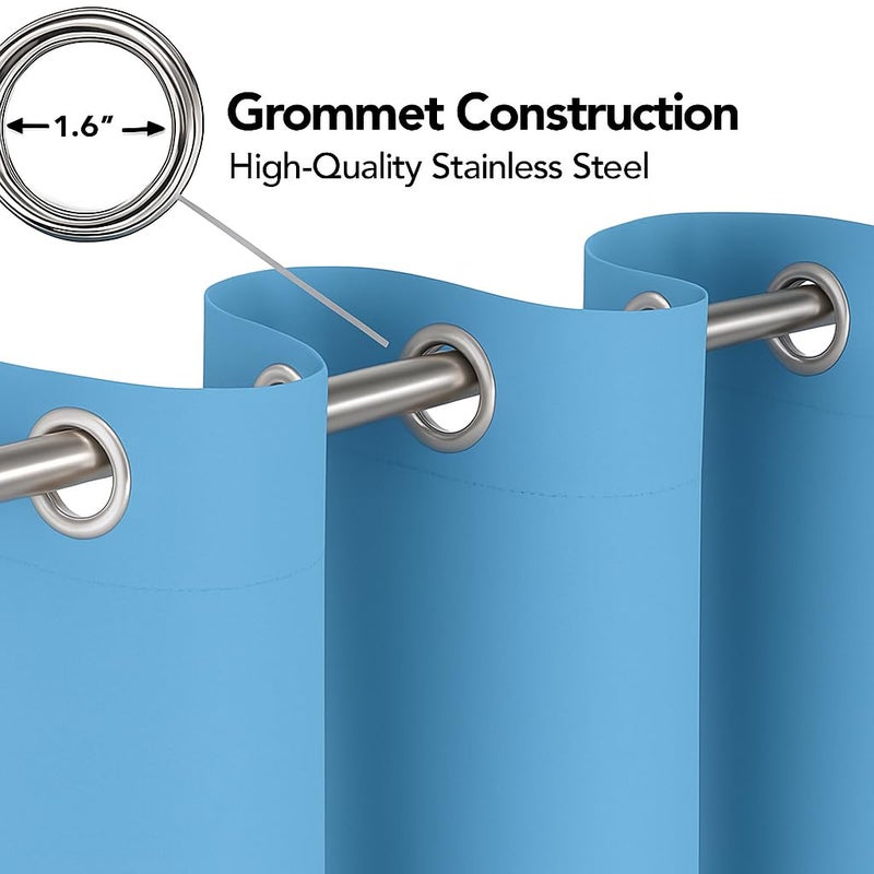 Amali Regal Dimout curtains with 16 Grommets in 2 panels Size (W132 x L 274cm) for living room Decor or bedroom window noise reduction and light blocking - Image 3