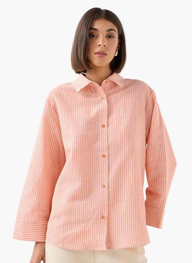 سبلاش فيڤ Shirt with Stripes and Long Sleeves