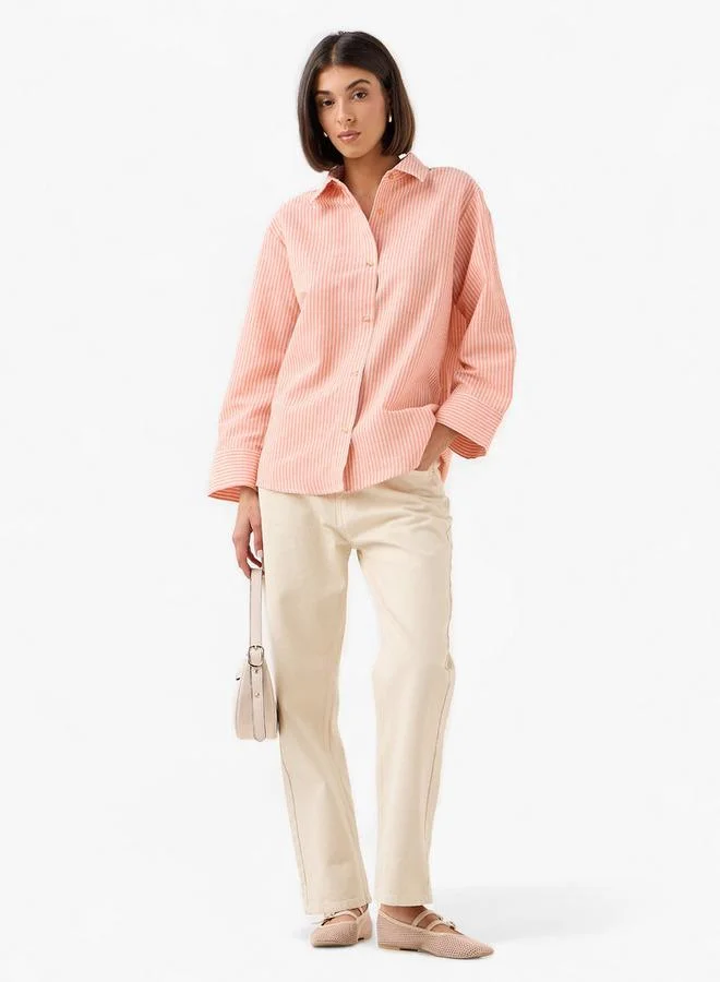 سبلاش فيڤ Shirt with Stripes and Long Sleeves