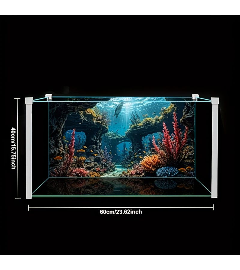 High Definition 3D Aquarium Background Mural External Adhesive Film Style One - Image 5