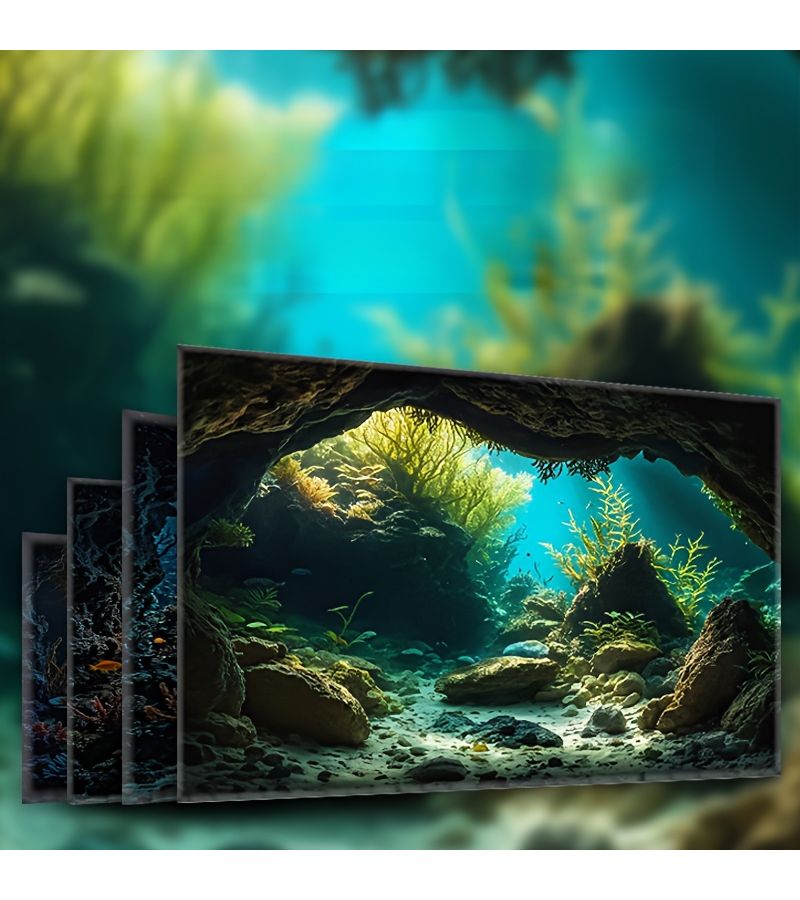 High Definition 3D Aquarium Background Mural External Adhesive Film Style One - Image 2