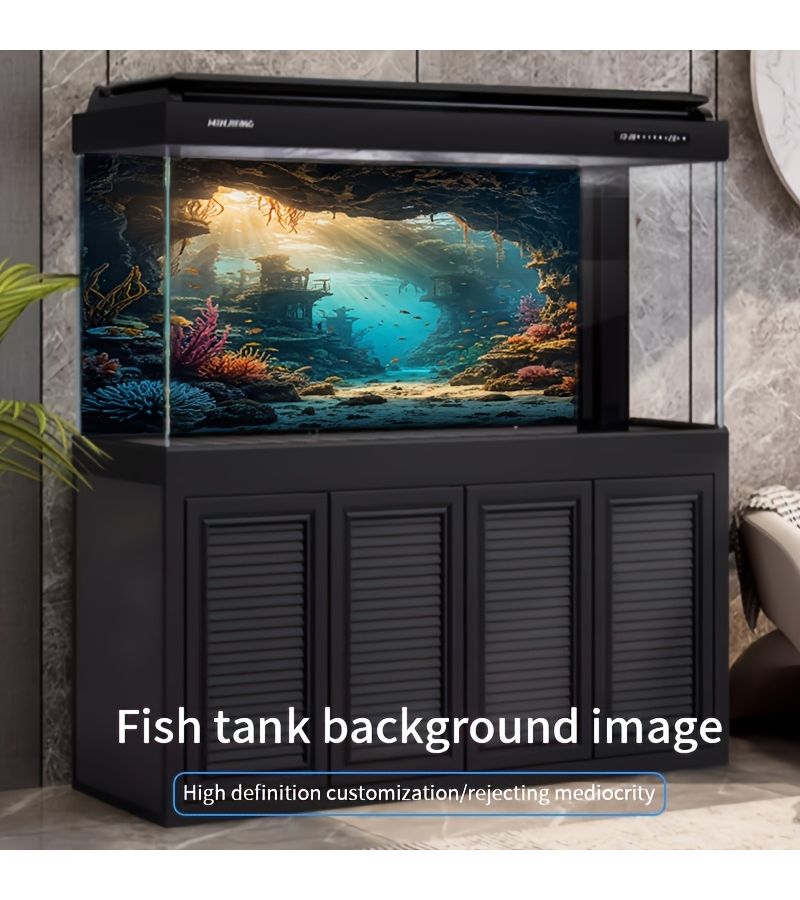 High Definition 3D Aquarium Background Mural External Adhesive Film Style One - Image 4