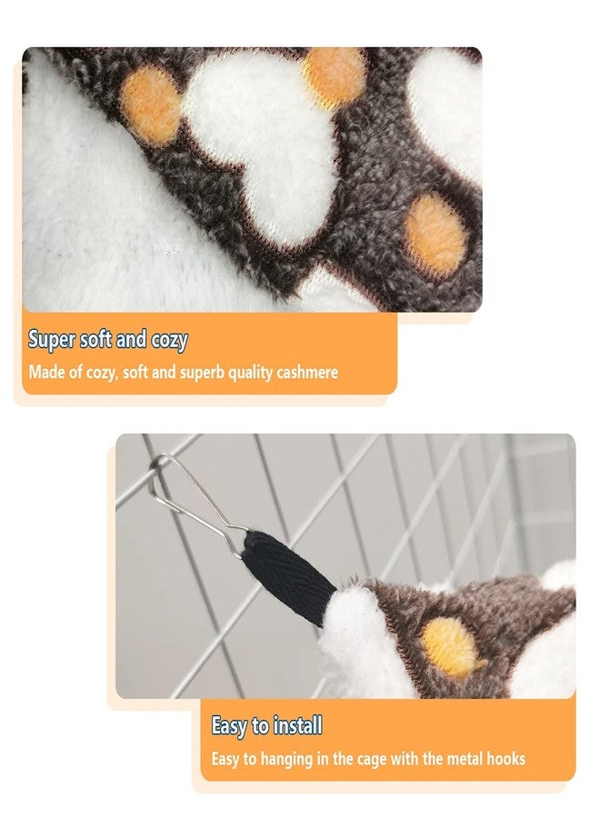 LEFTSTARER Guinea Pig Ferret Rat Hammock Toy Small Animal Cage Accessories Hideout Tunnel & Bunkbed Hammock for Rat Ferret Guinea Pig Hamster Sugar Glider Chinchilla (Star-Brown) - Image 3