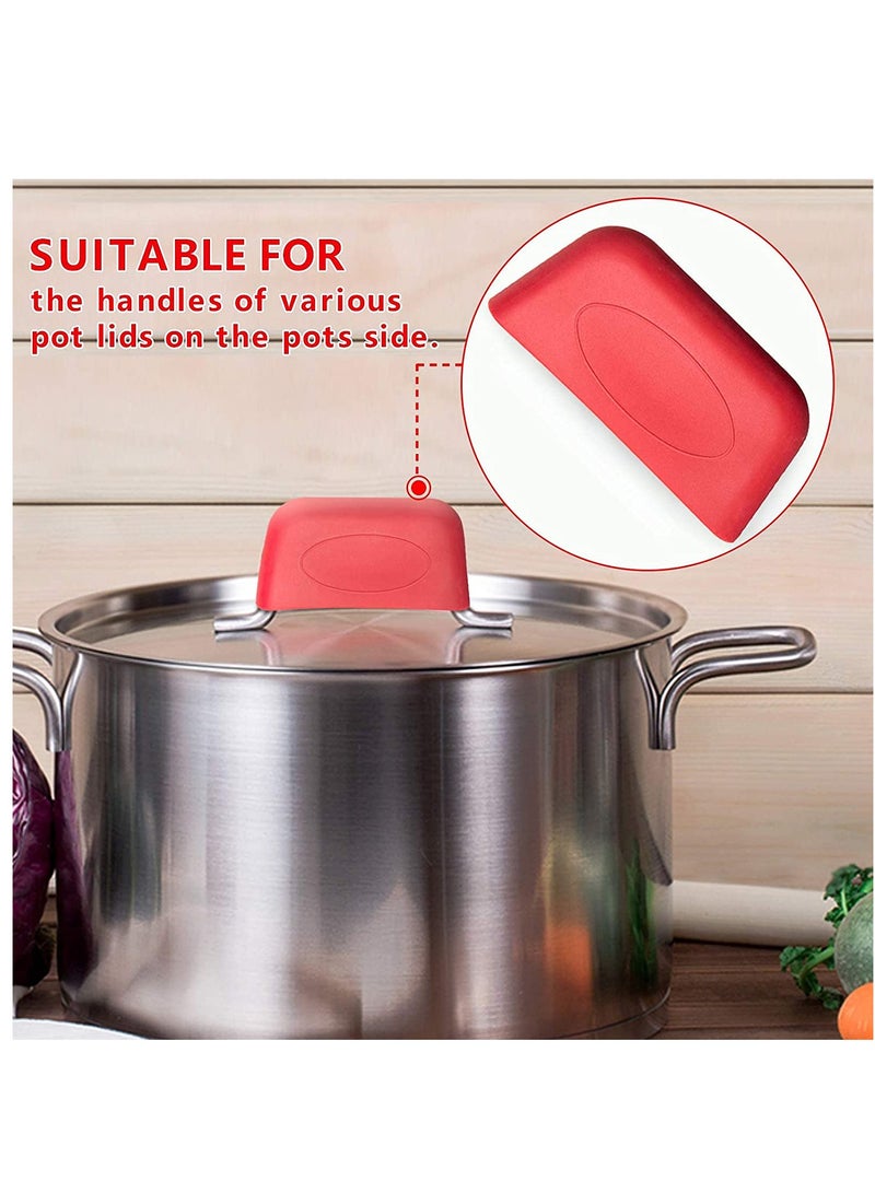 SYOSI Silicone Hot Handle Holder, Hot Mitts, MTSCE Removable Assist Holder Non Slip Heat Protecting Handle Cover for Cast Iron Skillets, Metal and Aluminum Cookware Handles 5 Pack - Image 4