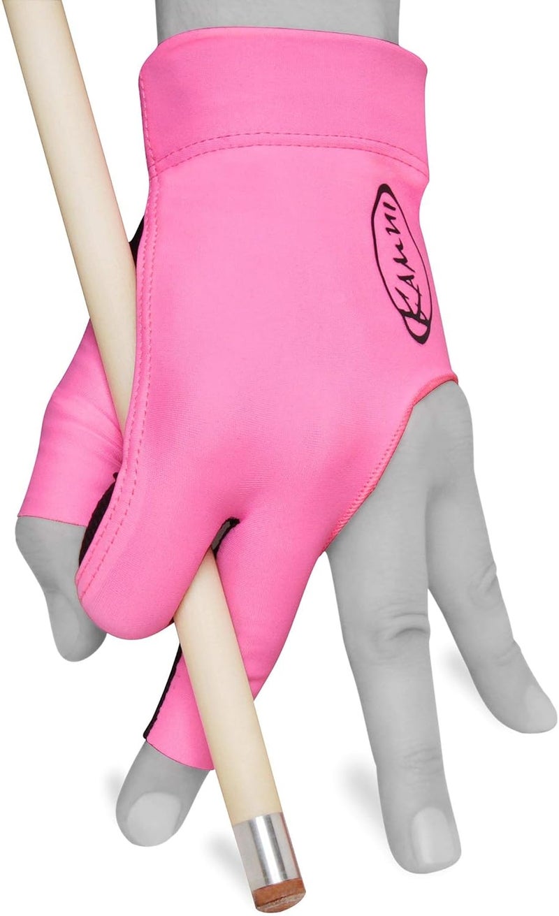 KAMUI Billiard Glove - Quickdry - for Left Hand (Pink, Medium) - Image 1