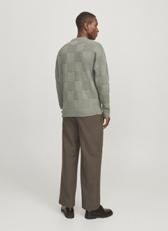 JACK & JONES Checked Crew Neck Sweater  - Image 2