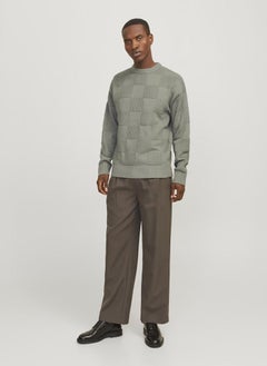 JACK & JONES Checked Crew Neck Sweater  - Image 4