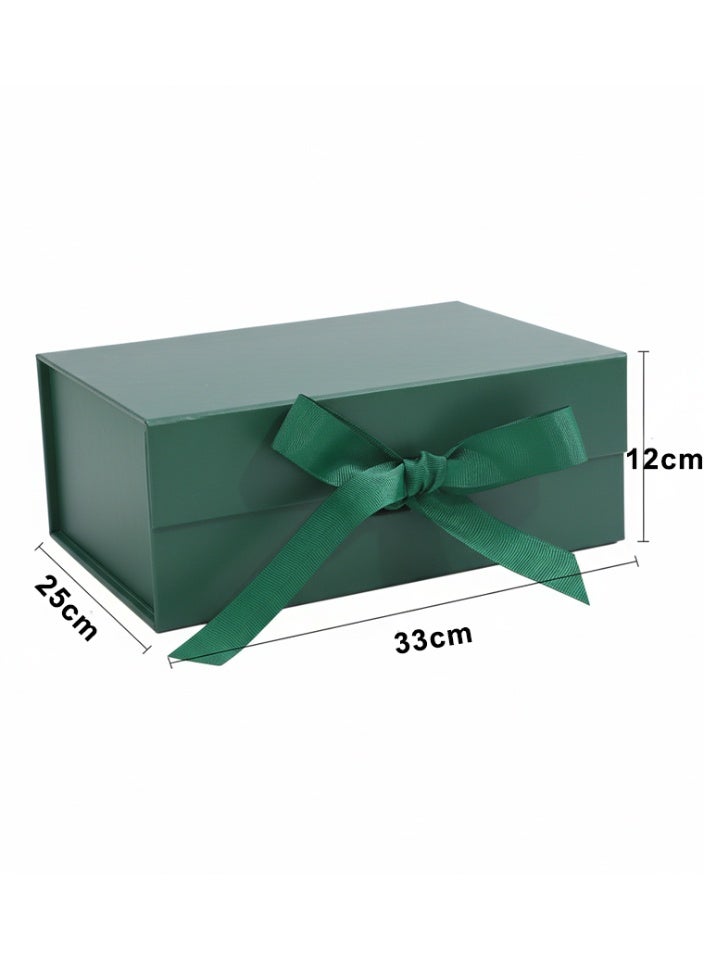 Neox Gift Box, 33*25*12cm Green Large Gift Box Empty with Ribbon,Folding Gift Boxes for Presents With Lid, Big Gift Box with Ribbon for Mother's Day,Valentine's Day,Birthdays,Party Green Large Gift Box for Festival, Birthday, Anniversary - Image 4