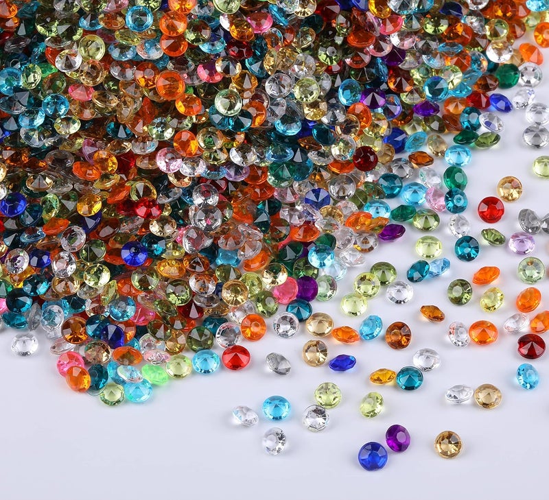 Gintoaria 10000 pcs/Pack Wedding Table Scatter Confetti Crystals Acrylic Diamonds Vase Fillers 4.5 mm Rhinestones for Wedding, Bridal Shower, Vase Beads Decorations (Multi-Colored) - Image 1