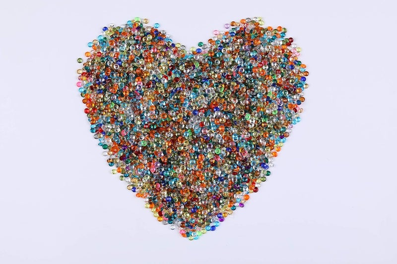 Gintoaria 10000 pcs/Pack Wedding Table Scatter Confetti Crystals Acrylic Diamonds Vase Fillers 4.5 mm Rhinestones for Wedding, Bridal Shower, Vase Beads Decorations (Multi-Colored) - Image 2
