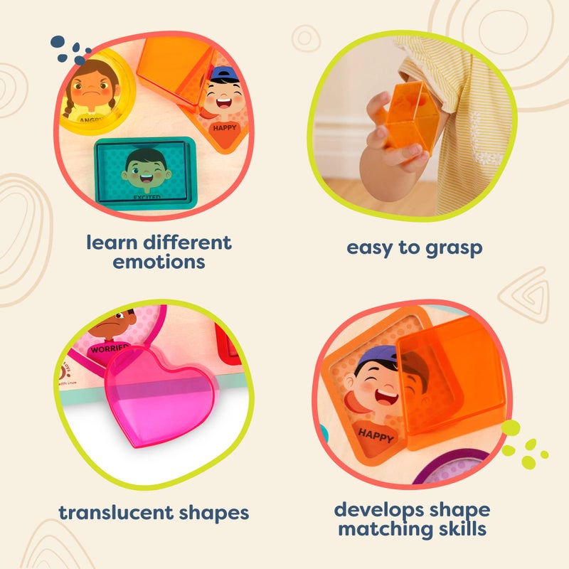 B. Toys â€“ Shapes & Emotions â€“ Chunky Puzzle â€“ Toddler Puzzle â€“ Geometric Shapes & Emotions â€“ Classic Toys for Kids â€“ 2+ Years - Image 4