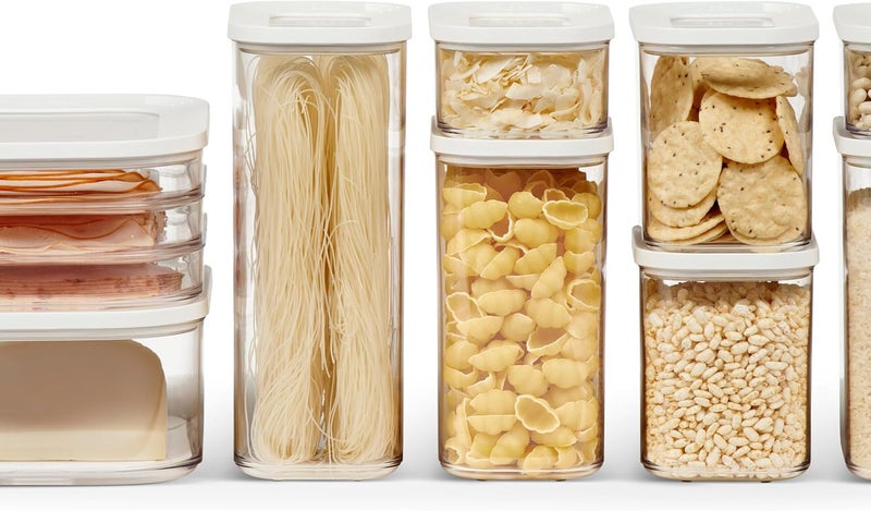 Mepal Promo Set Modula 9 pcs-Transparent Storage Boxes-Stackable-Made in Holland, Plastic, Clear White - Image 1