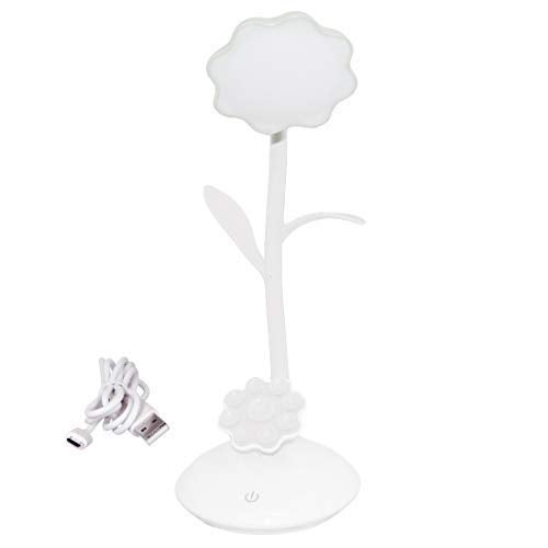 Muren USB Rechargeable LED Desk Lamp Touch White and Warm Light Dimming Setting Table Lamp for Children Reading Study Power Bank Pen Holder and Phone MultiFunctional Desk Lamp White - Image 1
