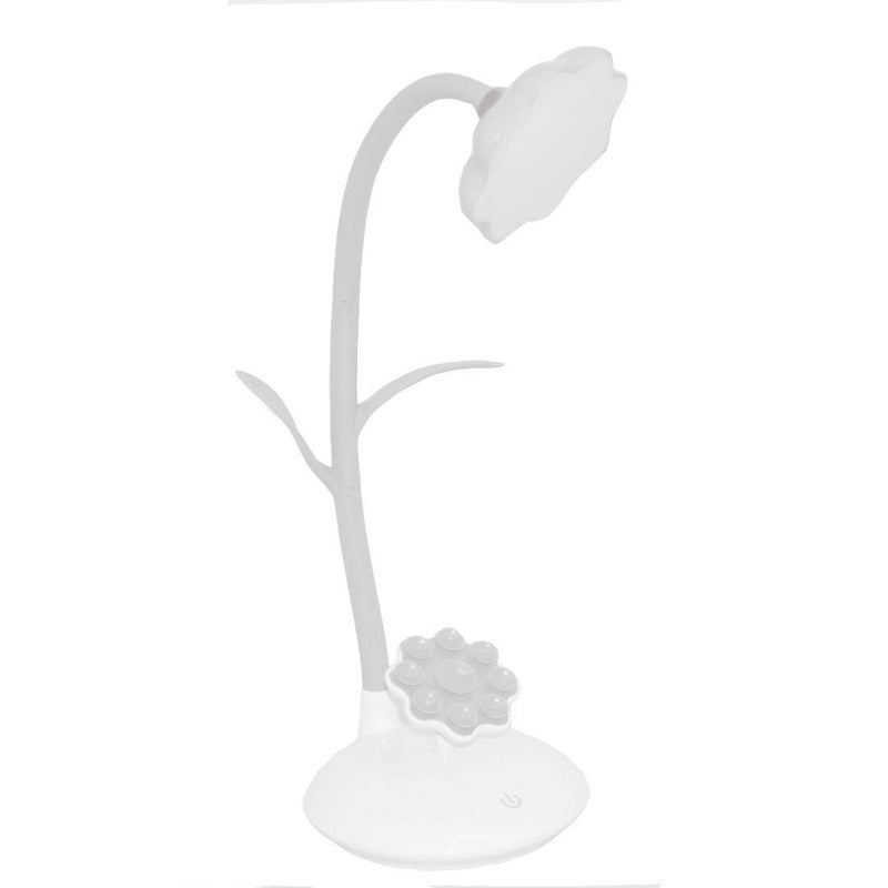 Muren USB Rechargeable LED Desk Lamp Touch White and Warm Light Dimming Setting Table Lamp for Children Reading Study Power Bank Pen Holder and Phone MultiFunctional Desk Lamp White - Image 2