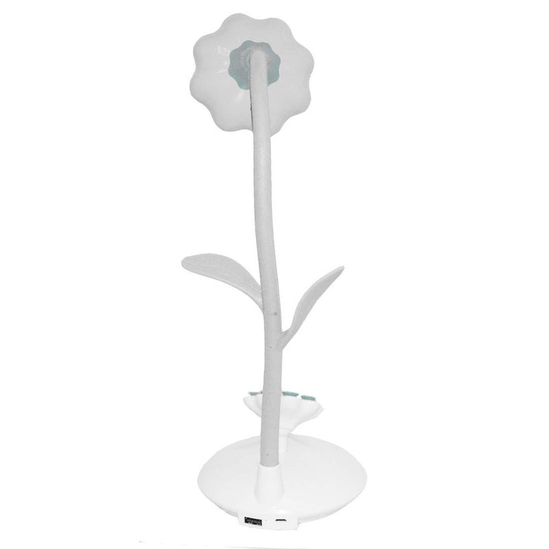Muren USB Rechargeable LED Desk Lamp Touch White and Warm Light Dimming Setting Table Lamp for Children Reading Study Power Bank Pen Holder and Phone MultiFunctional Desk Lamp White - Image 3